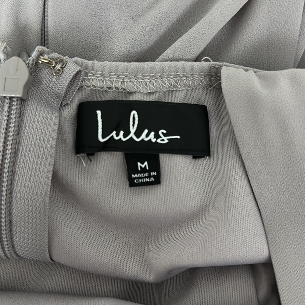 LULUS: Gray Skater Dress - Picture 5 of 8